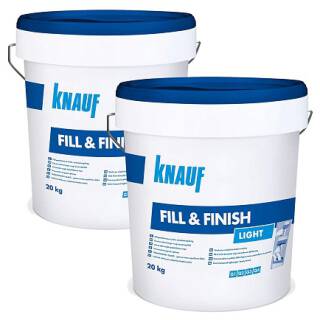 2x seau Knauf Fill & Finish Light 20 kg